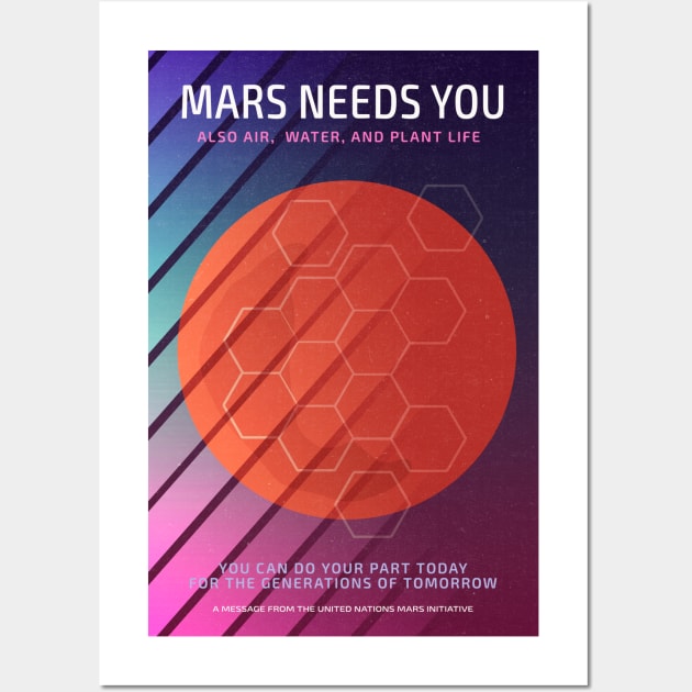 Mars Needs You Wall Art by east coast meeple